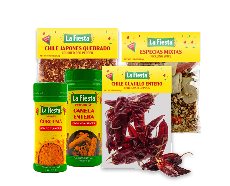 La Fiesta Foods authentic Mexican spices, dried chiles, and traditional ingredients